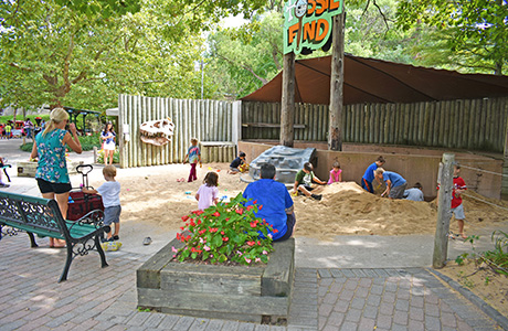 Zoo guests riding the carousel