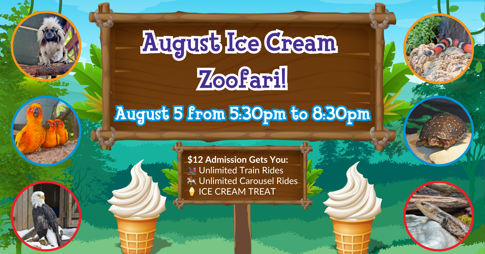 August Ice Cream Zoofari